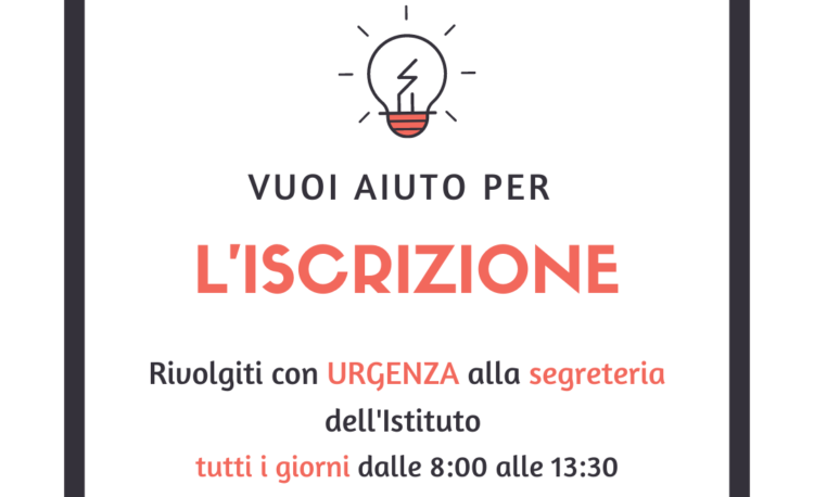 Aiuto per iscrizione