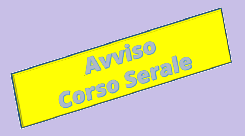 inizio corso serale